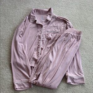 GAP Light Pink Pajama Set with White Trim